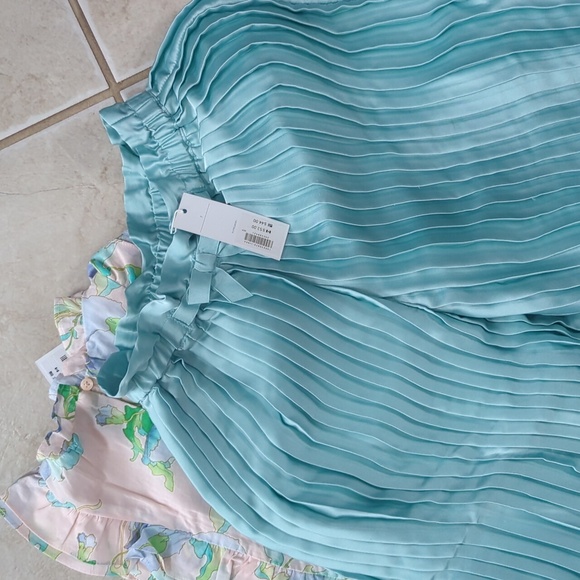 Pink Floral Top and Pleated Bubble Aqua Pant Set Janie And Jack Size 7 NWT - Picture 9 of 10